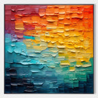 Original Textured Abstract Impasto Oil Painting - Colorful Modern Wall Art