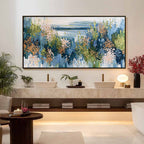 COASTAL BLOOM: Textured Impasto Painting Floral Coastline
