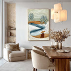 COASTAL REVERIE: Textured Wabi Sabi Coastal Landscape Painting