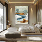 COASTAL REVERIE: Textured Wabi Sabi Coastal Landscape Painting