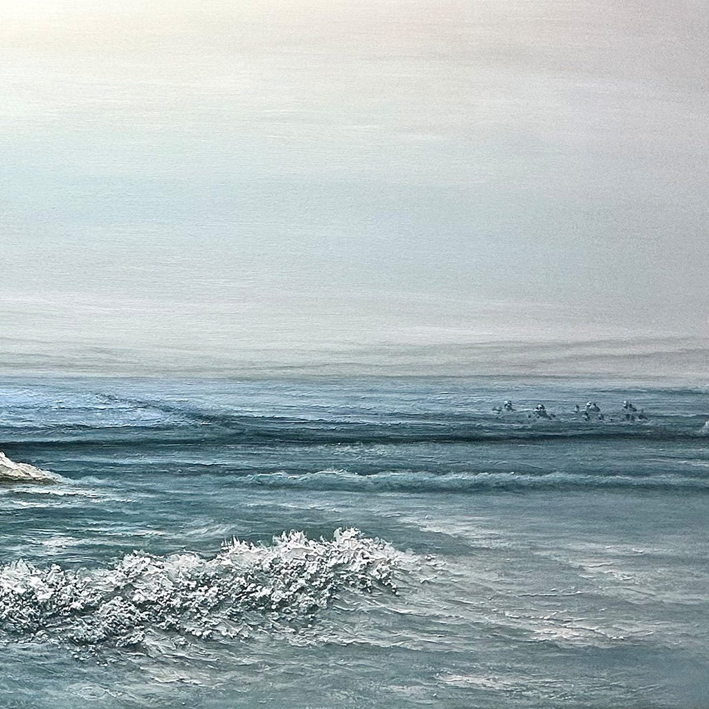 Tranquil Beach Landscape Oil Painting