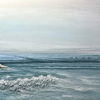 Tranquil Beach Landscape Oil Painting