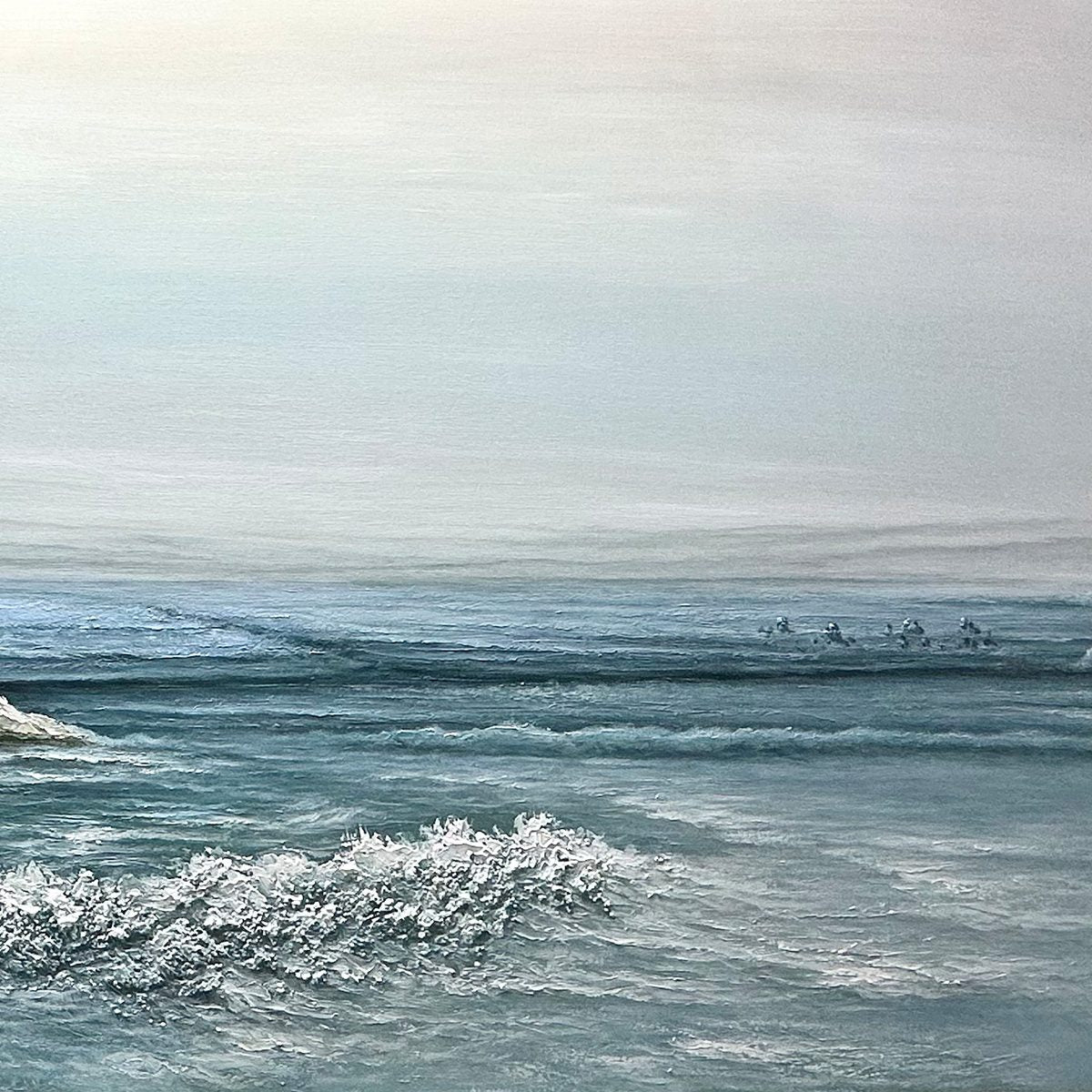 Tranquil Beach Landscape Oil Painting