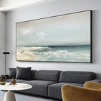 Tranquil Beach Landscape Oil Painting