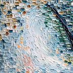 COBBLESTONE BLOSSOM: Heavily Textured Abstract Tree Painting with Palette Knife Detail