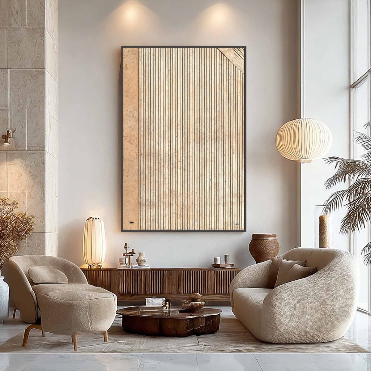 CODEX: Minimalist Architectural Line Art Painting