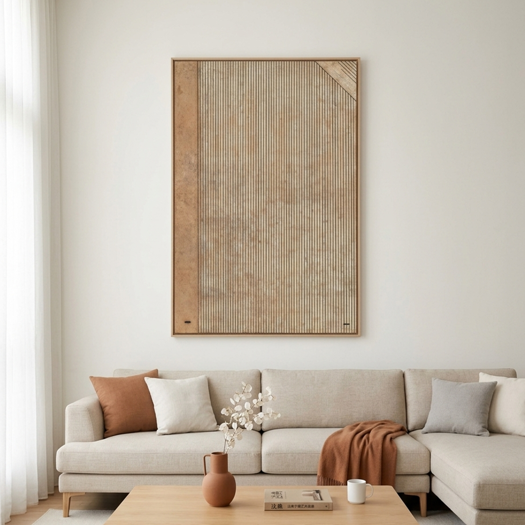 CODEX: Lines Earth Toned Texture Band Minimalist Canvas