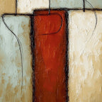 CONNECTION: Textured Minimalist Abstract Figurative Painting