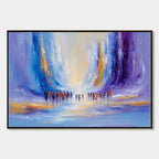 CONVERGENCE: Large Colorful Abstract Figurative Oil Painting