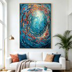 CORAL DANCE: Vibrant Swirl Of Colorful Fish Underwater World Canvas