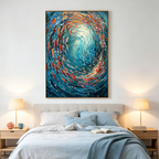 CORAL DANCE: Vibrant Swirl Of Colorful Fish Underwater World Canvas