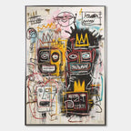 CROWNED FIGURES Graffiti-Style Portrait Oil Painting