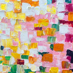 CONFETTI DREAM: Colorful Abstract Wall Art Impasto Canvas