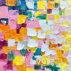 CONFETTI DREAM: Colorful Abstract Wall Art Impasto Canvas