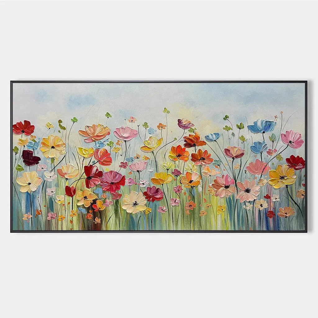 Hand-Painted Blooming Garden Wall Art