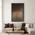 DARK BROWN TEXTURED ABSTRACT:  Rich Texture Minimalist Deep Brown Canvas