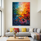 DATH AGUS SAOL：Colorful Abstract Textured Painting Canvas