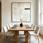 DECONSTRUCTED PLANS: White Off White Textured Lines Map Canvas