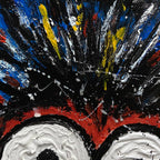 Duality: Original Abstract Portrait Oil Painting - Colorful, Expressive, Modern Wall Art Decor