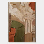 Earthbound Harmony textured abstract impasto oil painting wall art