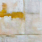 Earthen Forms: Original Minimalist Abstract Oil Painting - Vertical Textured Brown Beige White Wall Art