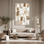 EARTHEN LAYERS: Wabi Sabi Textured Abstract Painting in Neutral Earth Tones