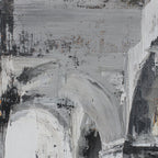 ECHOES OF THE ARCADE: Monochrome Abstract Architectural Painting