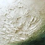 EMERALD BLOOM: Textured Wabi Sabi Floral Abstract Wall Art