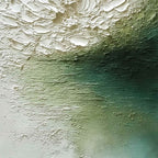 EMERALD BLOOM: Textured Wabi Sabi Floral Abstract Wall Art