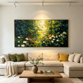 EMERALD GLADE: Textured Palette Knife Forest Landscape Painting