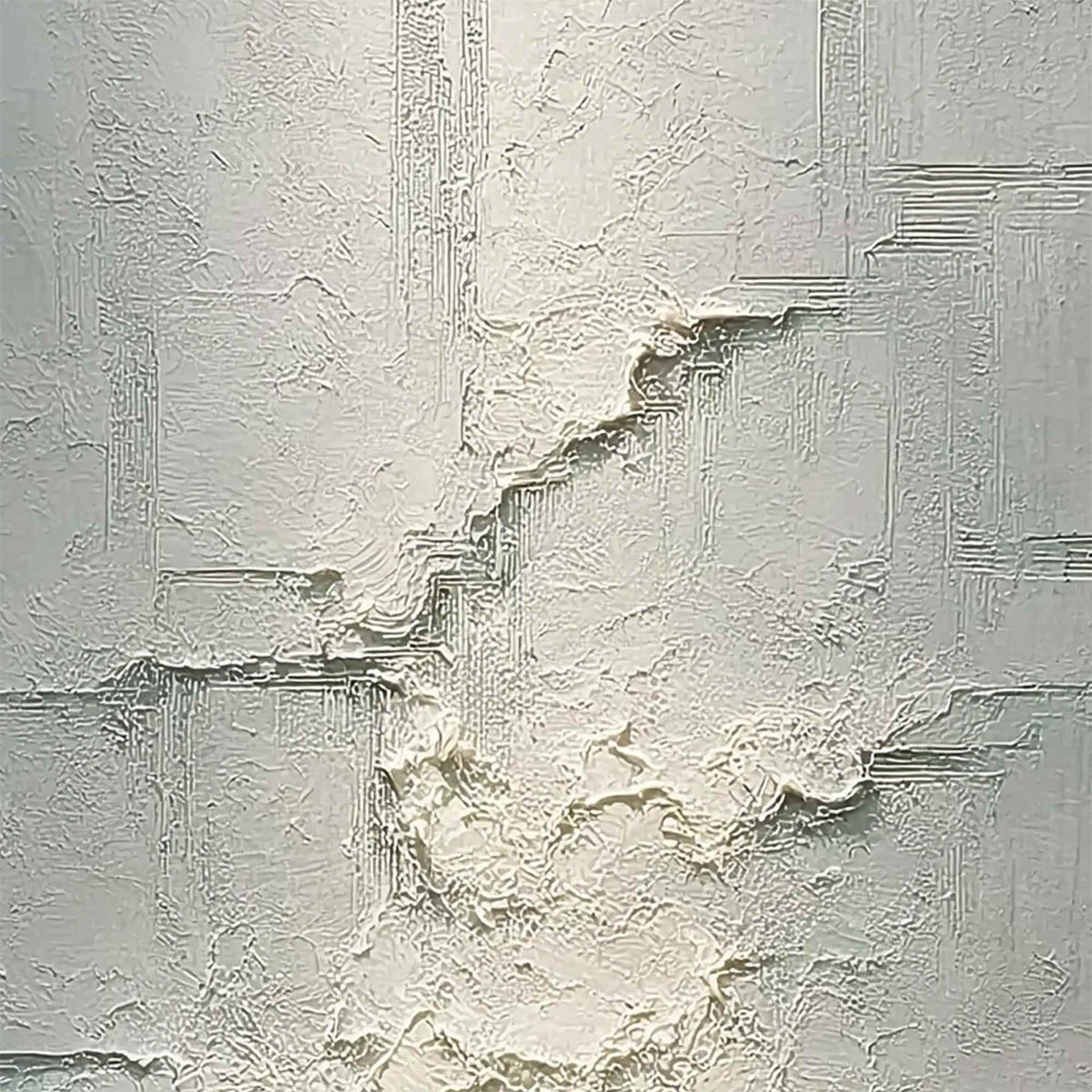 EMERALD HORIZON: Heavily Textured Wabi Sabi Abstract Seascape Painting