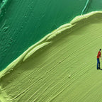 EMERALD FAIRWAY: Textured Impasto Golf Scene Painting
