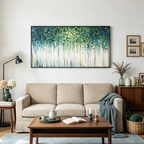 EMERALD FOREST: Abstract Lush Tranquil Mystery Canvas