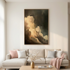 EVENING CLOUDS: Warm Pink Orange Clouds Soft Texture Canvas