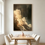 EVENING CLOUDS: Warm Pink Orange Clouds Soft Texture Canvas