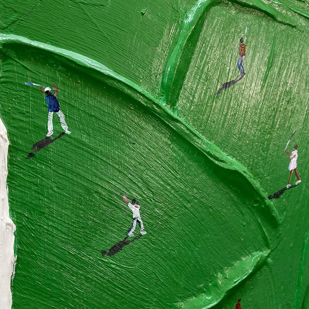 FAIRWAY DANCE: Textured Impasto Golf Scene Painting