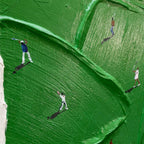 FAIRWAY DANCE: Textured Impasto Golf Scene Painting