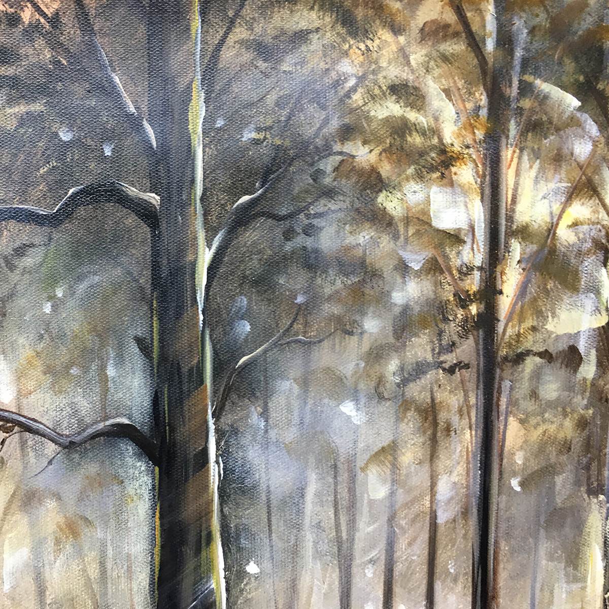 FOREST PATH: Misty Woodland Oil Painting