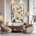 FROZEN RUSH: Textured Abstract Oil Painting Bold Strokes Frozen Energy