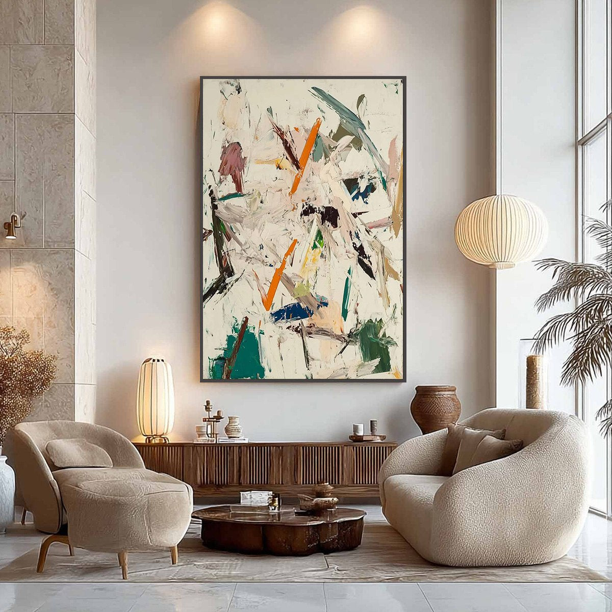 FROZEN RUSH: Textured Abstract Oil Painting Bold Strokes Frozen Energy