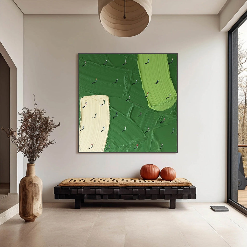 Fairway Dance impasto golf sports oil painting canvas wall art