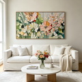 GARDEN DELIGHT: Impasto Vibrant Blooming Garden Canvas