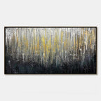 GOLDEN CASCADE: Large Textured Abstract Gold and Black Painting