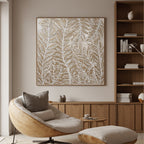 GOLDEN BOTANICALS Textured Metallic Gold Leaf Oil Painting