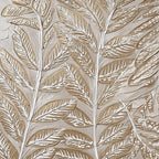 GOLDEN BOTANICALS: Textured Impasto Gold Leaf White Botanicals Canvas