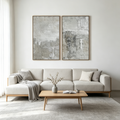 GREY ABSTRACT: Layered Greys Textured Surface Canvas Set Of 2