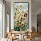 GARDEN SERENADE: 3D Impasto Sun Kissed Meadow Canvas