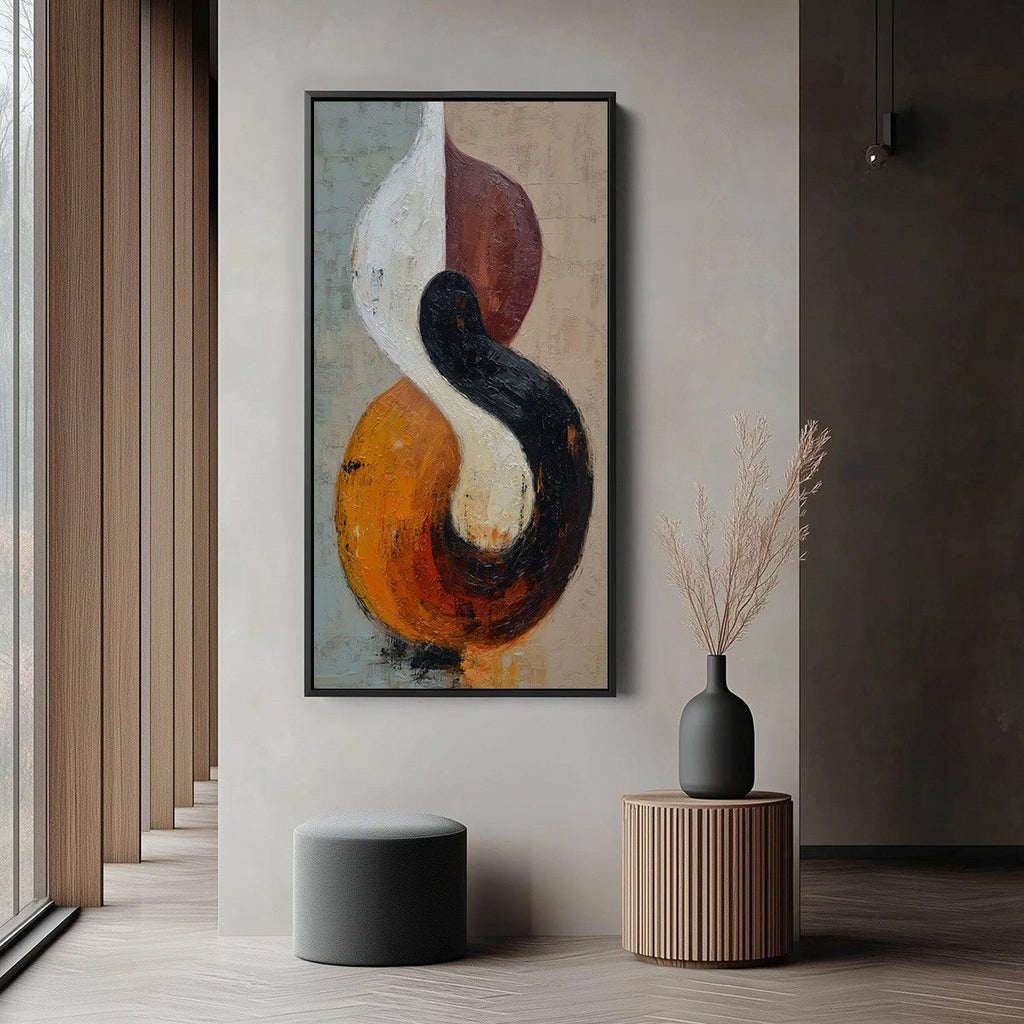 INTERTWINE: Textured Wabi Sabi Abstract Painting for Modern Decor