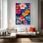 JEWEL GARDEN: Rich Impasto Flower Garden Oil Painting