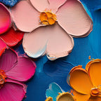 JEWEL GARDEN: Rich Impasto Flower Garden Oil Painting